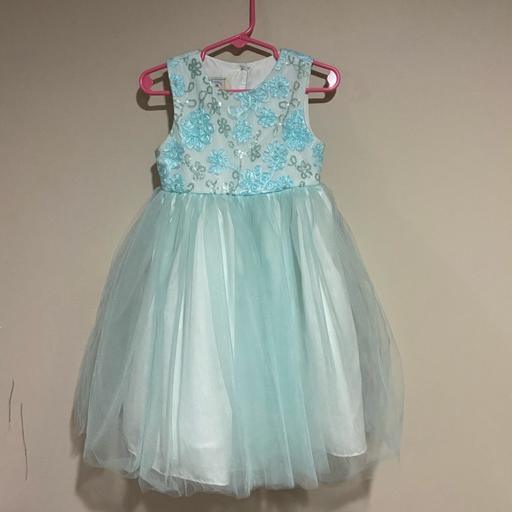 Girls Size 3T Blue Sequin Dress